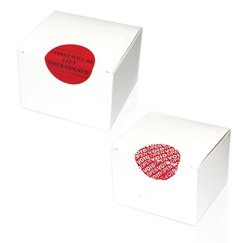 Solitary Walker 100Pcs Tamper Evident Security Labels Diameter 2 inch Rounds Red Complete Transfer Tamper Proof Stickers Safety Torn up Invalid Seals Tape - Image 4